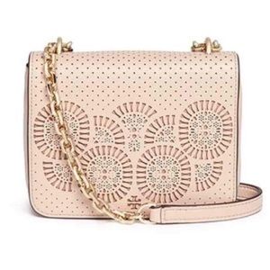 Tory Burch Zoey Laser-Cut Crossbody Shoulder Bag
